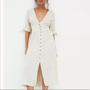 Free People Love of My Life Ivory Midi Dress
